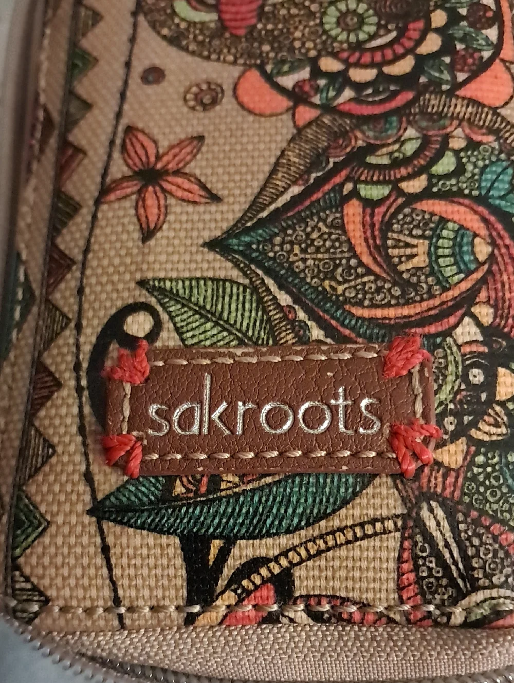 Sakroots Floral owl wristlet